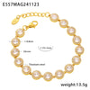 Jewelry Necklace Bracelet Set 316L Stainless Steel Zircon Electroplating Light Luxury Style