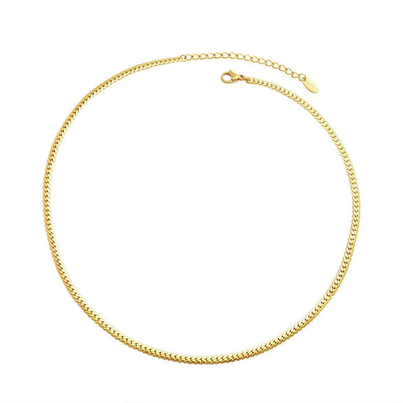 Jewelry Necklace Bracelet Set 316L Stainless Steel Simple Geometric Electroplated