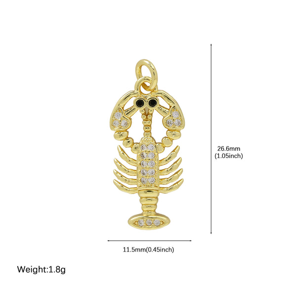 Jewelry Necklace Copper Brass Animal Zodiac Ocean Conch Starfish Small Fish Diy Handmade Electroplated
