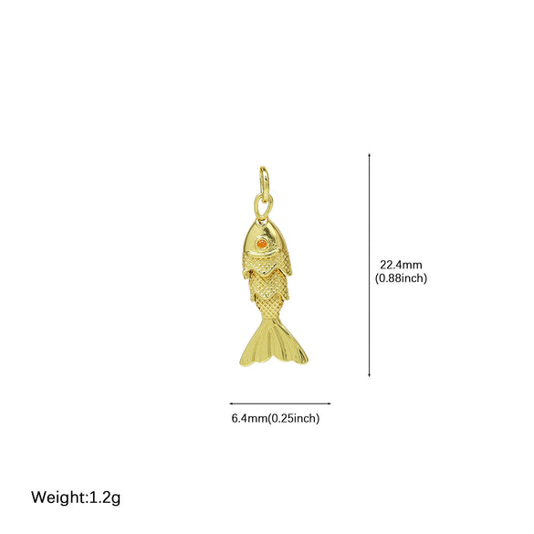 Jewelry Necklace Copper Brass Animal Zodiac Ocean Conch Starfish Small Fish Diy Handmade Electroplated