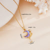 Jewelry Necklace Copper O Chain Mixed Gemstone Inlay Microinlaid Zircon Star Moon Electroplating Women's