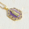 Jewelry Necklace Copper Zircon Dripping Oil Geometric Simple Style Pendant