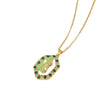 Jewelry Necklace Copper Zircon Dripping Oil Geometric Simple Style Pendant
