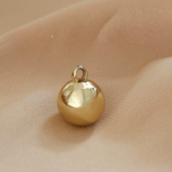 Jewelry Necklace Earrings Diy Accessories Resin Heart Ball Pendant Minimalist Geometric Electroplating