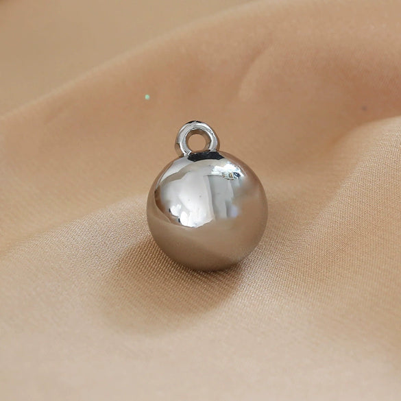 Jewelry Necklace Earrings Diy Accessories Resin Heart Ball Pendant Minimalist Geometric Electroplating