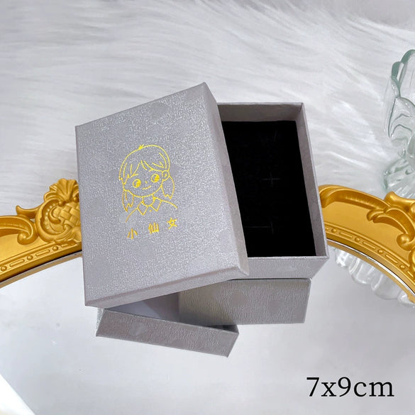 Jewelry Necklace Earrings Ring Bracelet Alloy Cartoon Style Electroplated Packaging Box With Hanging Card Straight Card Sterilization Cotton Ear Plug Wipe