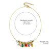 Jewelry Necklace Light Luxury Geometric Drop Shape Artificial Crystal Snake Bone Chain Electroplating For Women