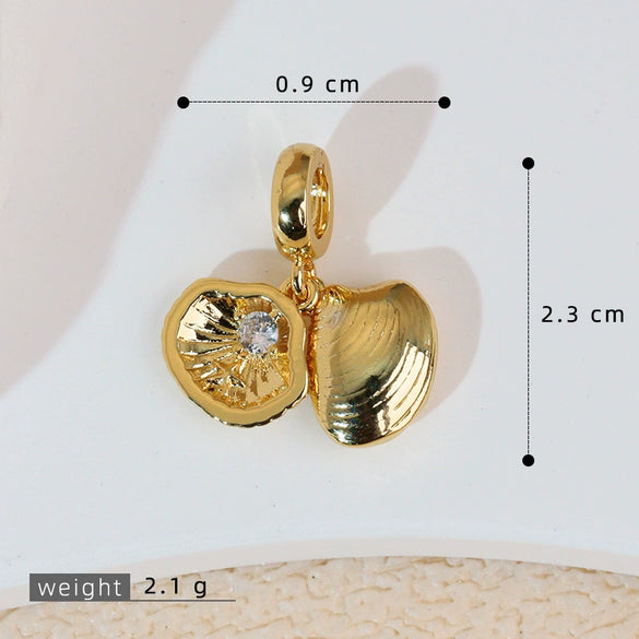 Jewelry Necklace Pendant Copper Animal Zodiac Design With Electroplating Marine Series