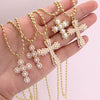 Jewelry Necklace Pendant Imitation Pearl Copper Geometric Ball Chain Electroplated Inlaid