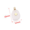 Jewelry Necklace Pendant Natural Stone Pink Crystal Turquoise Stainless Steel Titanium Steel Square Electroplated
