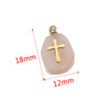 Jewelry Necklace Pendant Natural Stone Pink Crystal Turquoise Stainless Steel Titanium Steel Square Electroplated