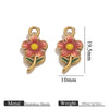 Jewelry Necklace Pendant Stainless Steel French Retro Flower Asymmetrical Petal Electroplated
