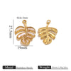 Jewelry Necklace Pendant Stainless Steel French Retro Flower Asymmetrical Petal Electroplated
