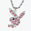 Jewelry Necklace Stainless Steel Alloy Rabbit Geometric Hip Hop Punk Style Twist Chain