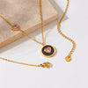 Jewelry Necklace Stainless Steel Goldplated Pendant With Geometric Pattern Chain