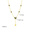 Jewelry Necklace Titanium Steel Black Glossy Butterfly Tassel Pendant Electroplating Women's Animal Style