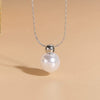 Jewelry Necklace Titanium Steel Chain With Freshwater Abs Pearl Pendant Geometric Style Electroplated