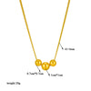 Jewelry Necklace Titanium Steel Geometric Beaded Electroplating