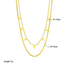Jewelry Necklace Titanium Steel Rhombus Sequin Electroplating Doublelayer Women's Cold Style