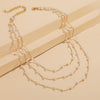 Jewelry Necklace Women Handmade Imitation Pearls Beads Box Chain Geometric