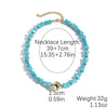 Jewelry Necklace Women's Ocean Style Turquoise Alloy Pendant Electroplating Geometric Design