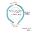 Jewelry Necklace Women's Ocean Style Turquoise Alloy Pendant Electroplating Geometric Design