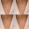 Jewelry Nose Diamond Necklace S925 Sterling Silver 8A Flash Zirconium Clavicle Chain Geometric Style Electroplated O Word Chain
