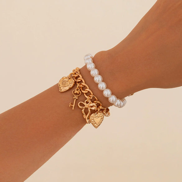 Jewelry Ocean Style Starfish Shell Pendant Bracelet Geometric Electroplating Women's