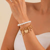 Jewelry Ocean Style Starfish Shell Pendant Bracelet Geometric Electroplating Women's