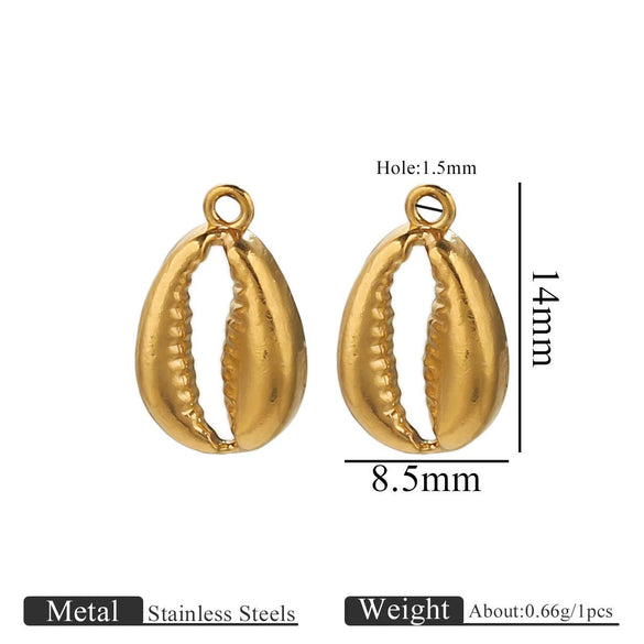 Jewelry Ornament Vacuum Gold Plated Stainless Steel Chili Gourd Pendant Accessories For Earrings Bracelet