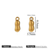 Jewelry Ornament Vacuum Gold Plated Stainless Steel Chili Gourd Pendant Accessories For Earrings Bracelet