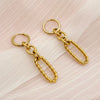 Jewelry Oval Twist Earrings Stainless Steel Electroplated