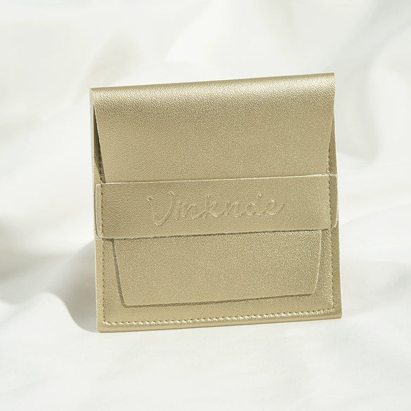 Jewelry Packaging Bag Faux Leather Pu Snap Bag For Necklace Ring Storage