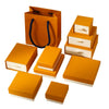 Jewelry Packaging Box Blank Yellow Bronze Neutral Heaven And Earth Cover Ring Earrings Pullout Box Paper Cardboard Material