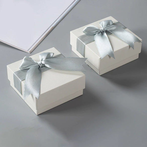Jewelry Packaging Box Bow Gift Box Paper Cardboard Color Retention