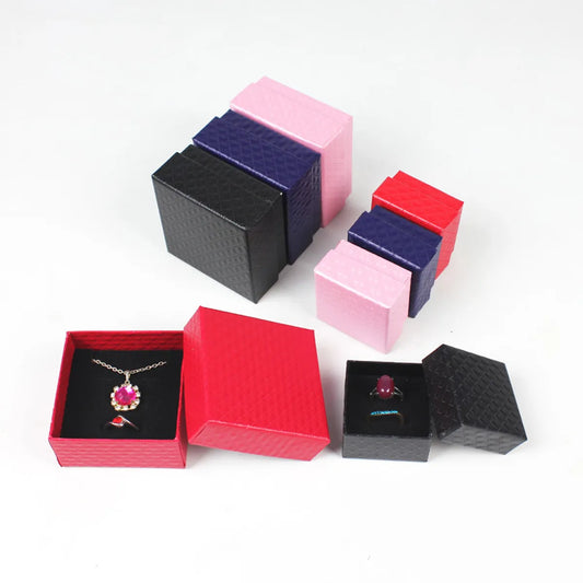 Simple Style Solid Color Paper Jewelry Boxes