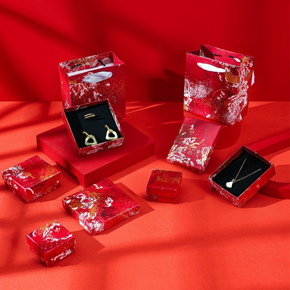 Jewelry Packaging Box Paper Cardboard Irregular Flower Style