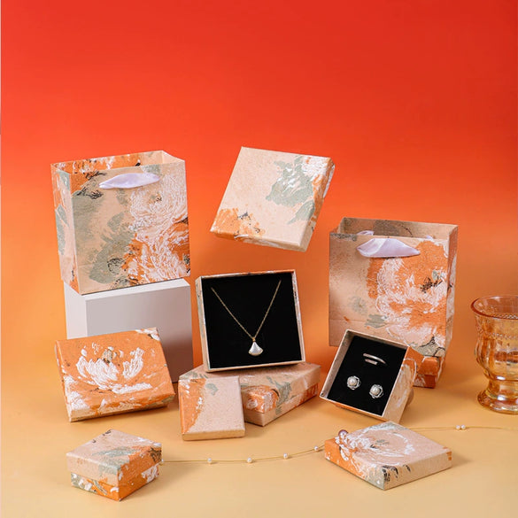 Jewelry Packaging Box Paper Cardboard Irregular Flower Style
