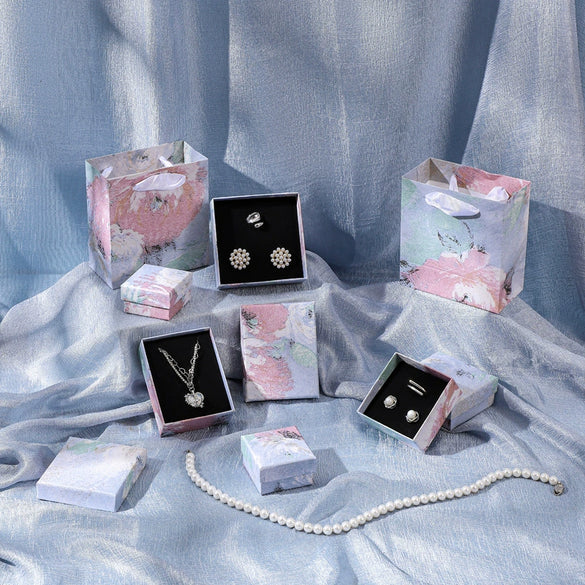 Jewelry Packaging Box Paper Cardboard Irregular Flower Style
