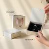 Jewelry Packaging Box With Regenerated Texture Cover Made Of Paper And Cardboard For Rings Necklaces And Bracelets