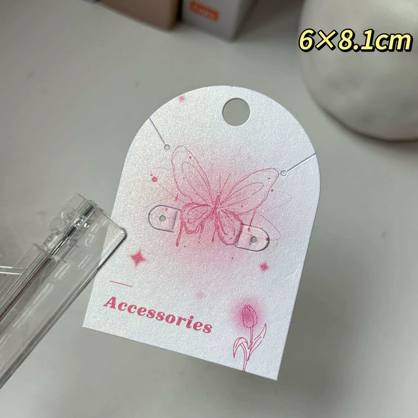 Jewelry Packaging Display Card Made Of Vanilla Paper With Four Color Printing For Earrings Necklace Hairband Hairpin Spot Jewelry