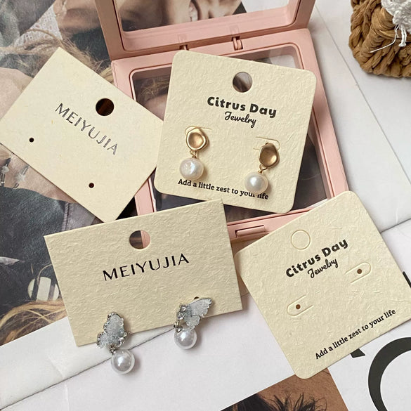 Jewelry Packaging Display Card Made Of Vanilla Paper With Four Color Printing For Earrings Necklace Hairband Hairpin Spot Jewelry