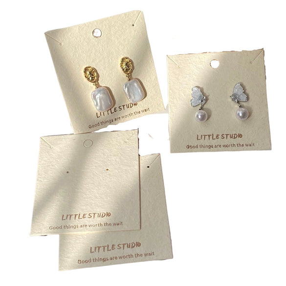Jewelry Packaging Display Card Made Of Vanilla Paper With Four Color Printing For Earrings Necklace Hairband Hairpin Spot Jewelry
