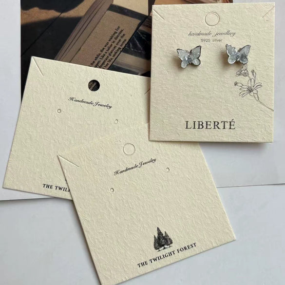 Jewelry Packaging Display Card Made Of Vanilla Paper With Four Color Printing For Earrings Necklace Hairband Hairpin Spot Jewelry