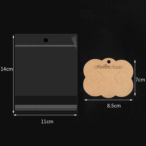 Jewelry Packaging Paper Card With Geometric Pattern And Printing For Necklace Earring Etc