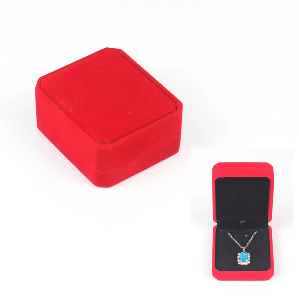 Jewelry Packaging Pendant Necklace Earring Flannel Jewelry Box