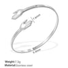 Jewelry Palmshaped 316L Stainless Steel Bracelet Electroplating Simple Geometric Style