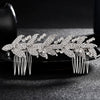 Jewelry Pearl Claw Chain Comb Leaf Shape Flower Style Electroplated Women's Bridal Hair Headdress