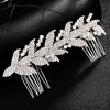 Jewelry Pearl Claw Chain Comb Leaf Shape Flower Style Electroplated Women's Bridal Hair Headdress