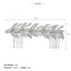 Jewelry Pearl Claw Chain Comb Leaf Shape Flower Style Electroplated Women's Bridal Hair Headdress